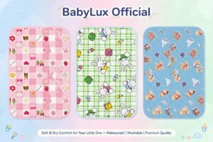 BabyLux Waterproof Urine Mat for Baby - Soft Dry Comfort | Washable & Reusable