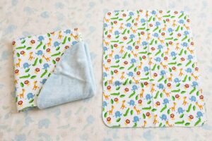 Baby Waterproof Urine Mat – Double Layer Fleece Blanket with Animal Print