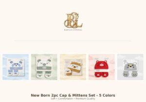 Premium Baby Cap & Mitten pair