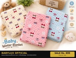 Baby Winter Blanket – Super Soft & Warm Fleece Blanket for Newborns